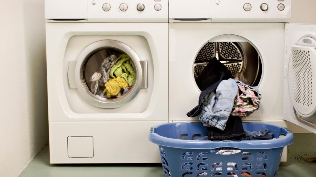 laundry on a dryer